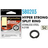Inele despicate Kamatsu Hyper Strong BLN K-2199 (10buc/plic), Varianta: Hyper Strong BLN K-2199 (10buc/plic) 2.5mm/4.5kg
