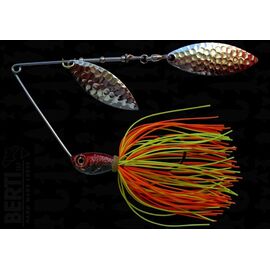 Spinnerbait cu doua palete (Salcie 2 + Salcie 3) 14gr Orange - Chartreuse