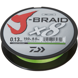 J-Braid X8 150m 0.13mm/8kg-18lb Chartreuse