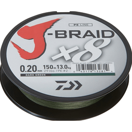 J-Braid X8 150m 0.06mm/4kg-9lb Dark Green