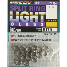 Inele despicate Decoy R-4 Light Class Silver, Varianta: R-4 Light Class Silver (20buc/plic) Nr.00 12lb