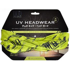 Bandana DUO UV Headwear Black Camouflage, Varianta: Bandana DUO UV Headwear Chartreuse Geo