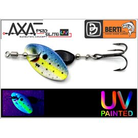 Lingurita Rotativa Berti Axat Pro Elite UV Micro2 22mm/2.9gr, Varianta: Axat Pro Elite UV Micro2 22mm/2.9gr Negru/Sexy Shad