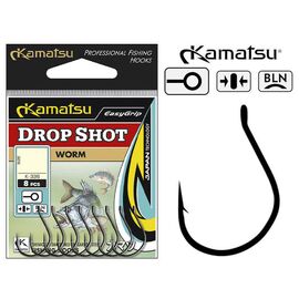 Carlige Kamatsu Worm Drop Shot K-336 (8buc/plic) Nr.4 - Nr.1, Varianta: Carlige Worm Drop Shot K-336 (8buc/plic) Nr.4
