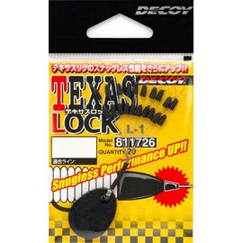 Opritoare Decoy Texas Lock L-1 (20buc/plic), Varianta: Opritoare Texas Lock L-1 (20buc/plic) M 8lb-12lb